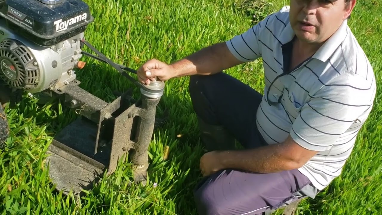 Testando Roçadeira Caseira No Motocultivador - Deu Ruim 👎