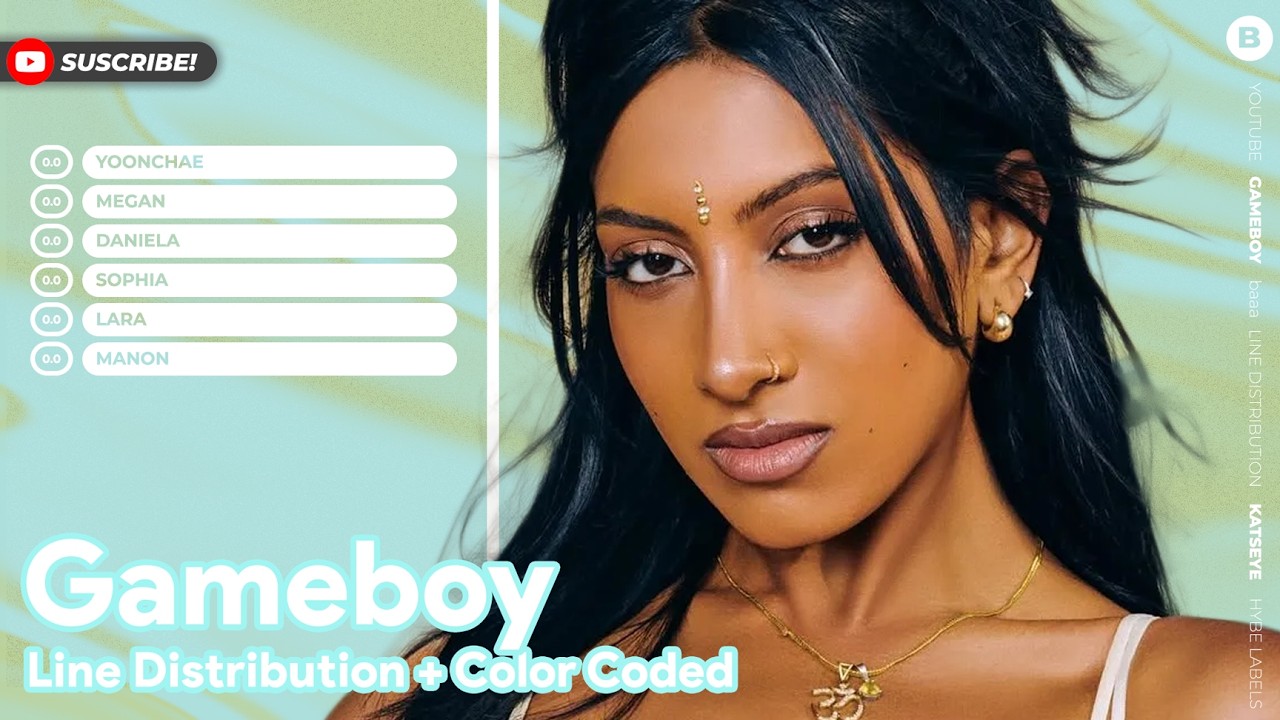 KATSEYE - Gameboy (Line Distribution + Color Coded Bars)