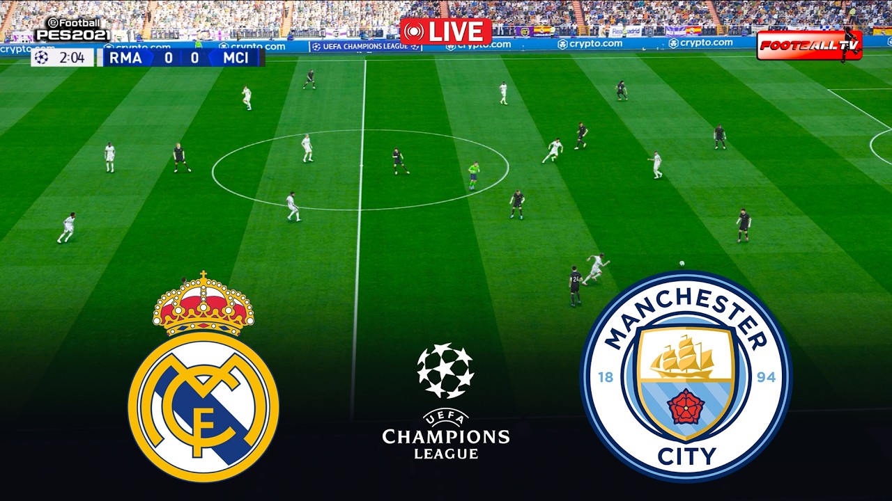 🔴Real Madrid vs Manchester City - UEFA Champions League 2026 | Pes 21 Gameplay Simulation