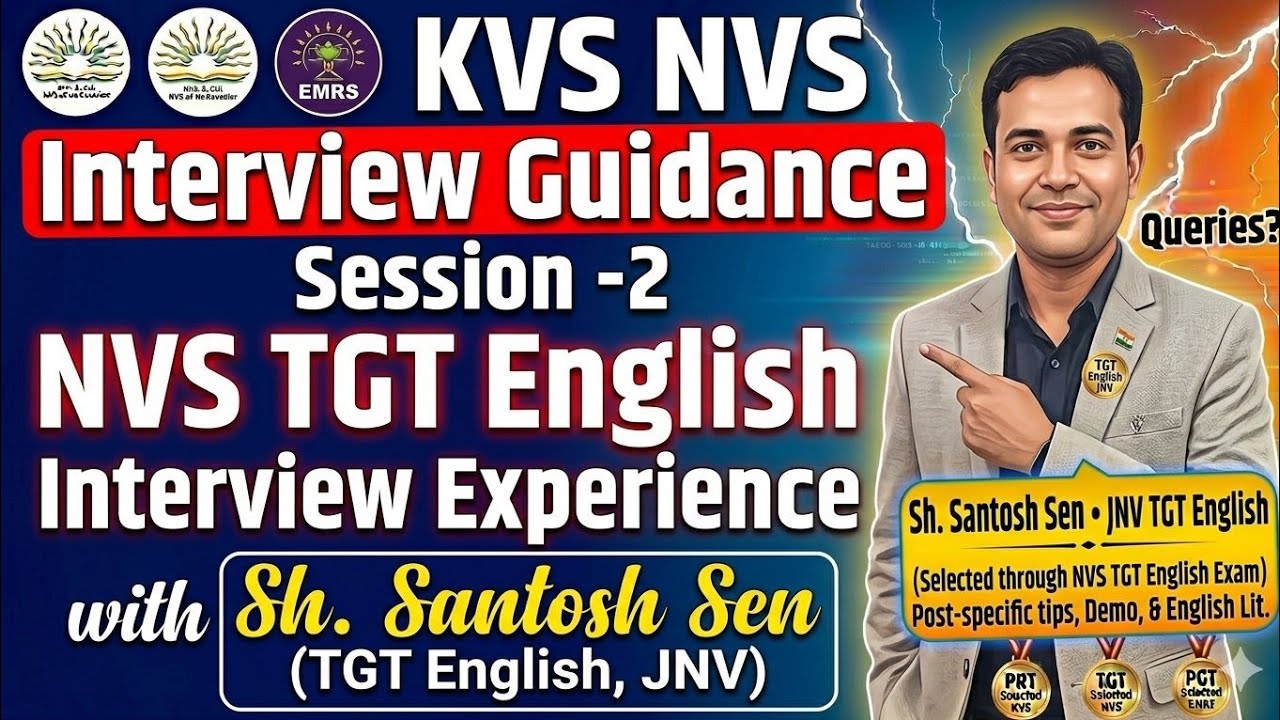 KVS NVS Interview Guidance Session-2 । NVS TGT English Interview Experience with Santosh Sir #kvs