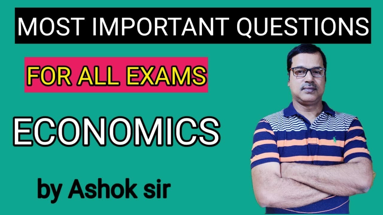 ECONOMICS || ECONOMICS MOST IMPORTANT QUESTIONS ||FOR ALL EXAMS