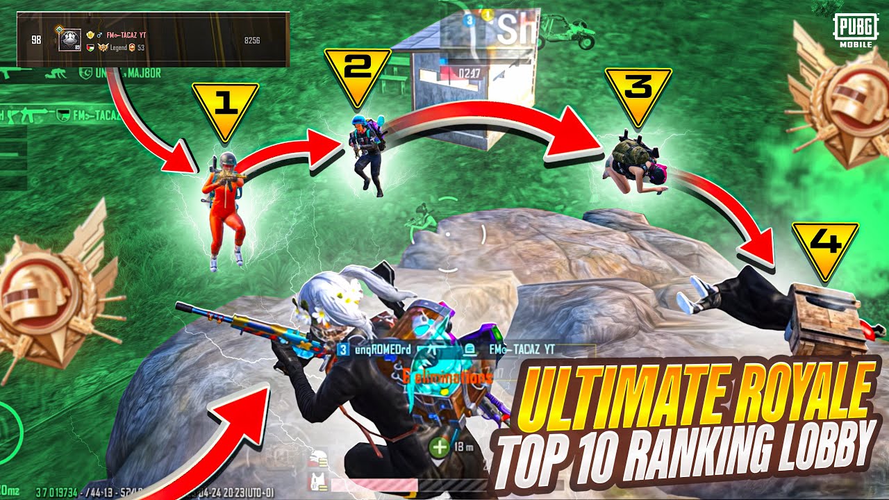 Ultimate Royale Top 10 Ranking Lobby 🔥 + 1v4 Clutches 😮‍💨| MK BRAND ♥️