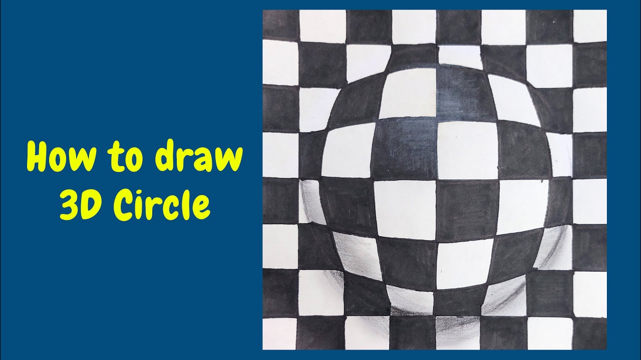 Easy 3D illusion Drawing | How to draw 3D Circle drawing step by step | Shylin’s Sketchbook
