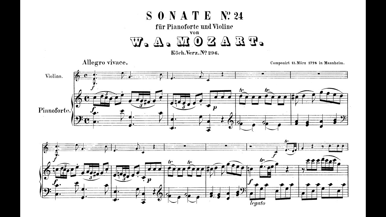 Mozart - Sonata in C Major, K. 296 [Oistrakh & Zertsalova]