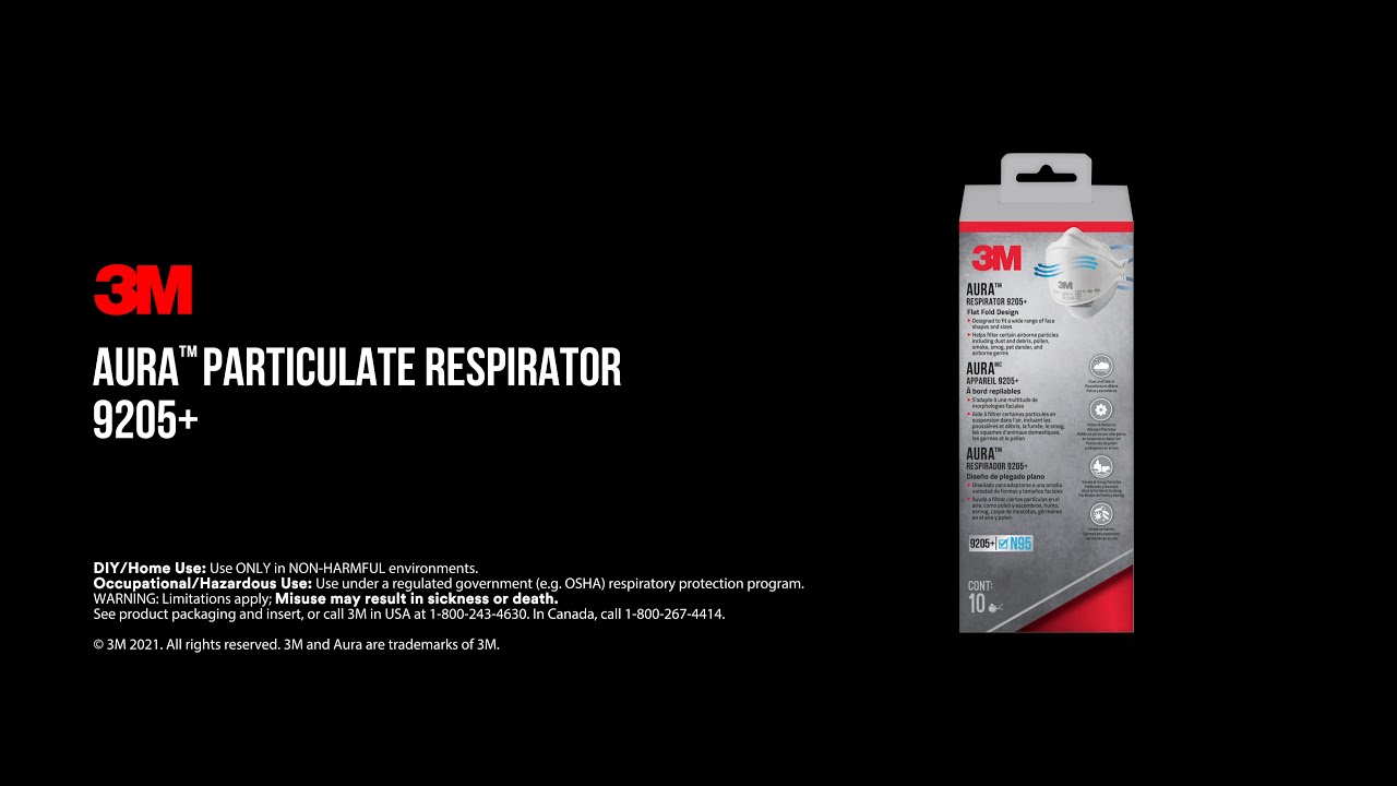 3M&trade; Aura&trade; Particulate Respirator 9205+, For When Comfort Matters