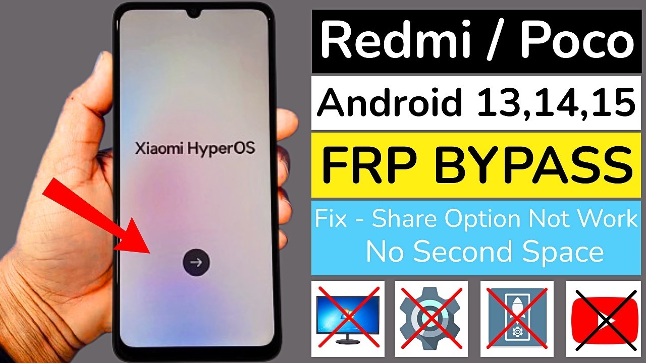 Xiaomi FRP Bypass 2026 | Redmi/POCO (HyperOS) Remove Google Account | Android 13,14,15 | Without PC