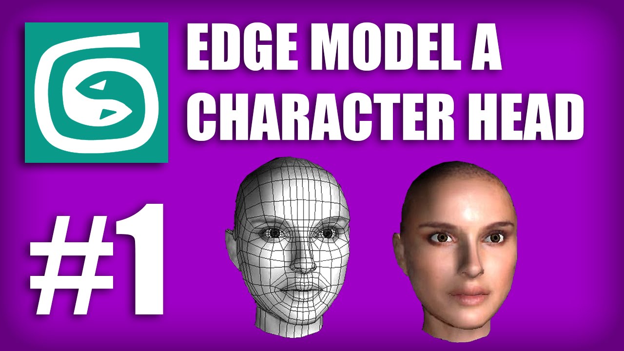 #1 - Edge Model a Game Character Head - Natalie Portman - 3ds Max Tutorial