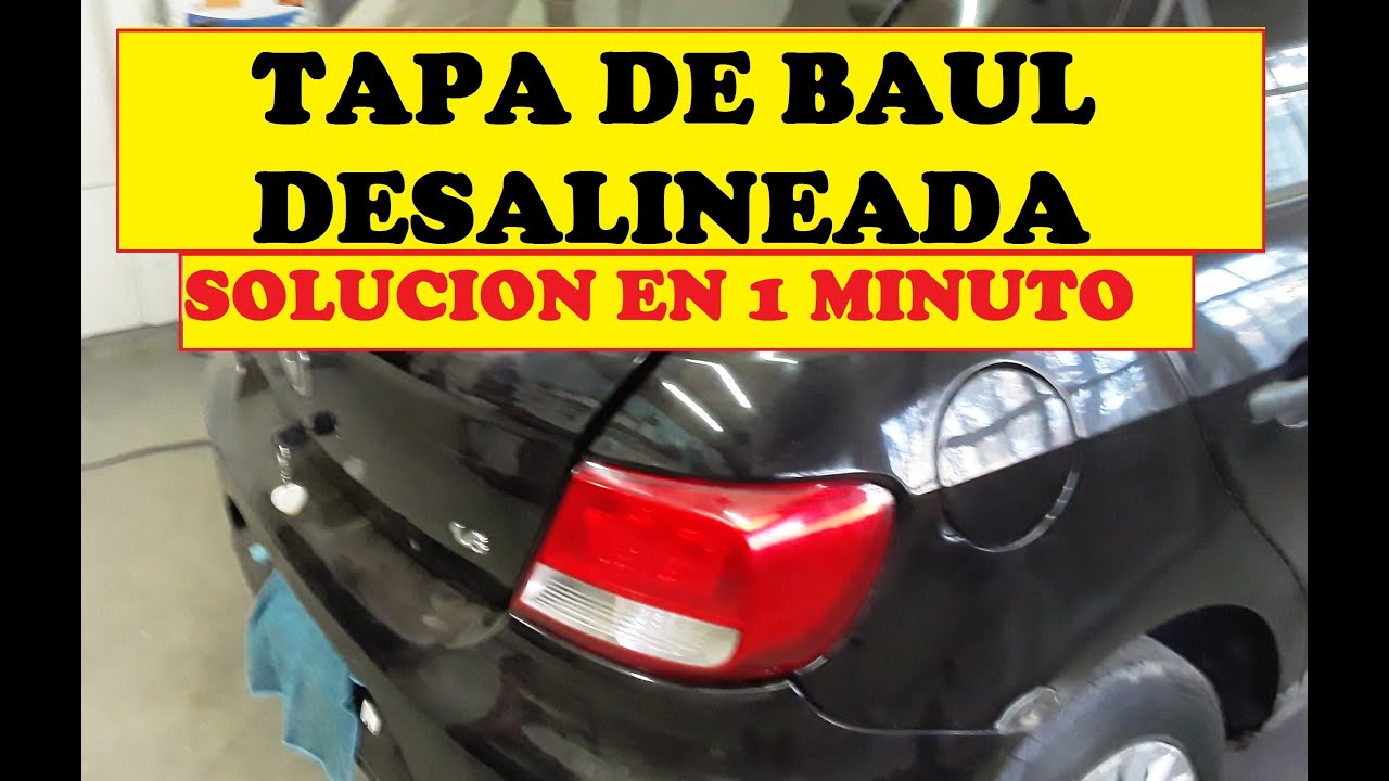como Alinear/cuadrar tapa/baul VW y autos que entra agua y viento por el maletero o cajuela de carro