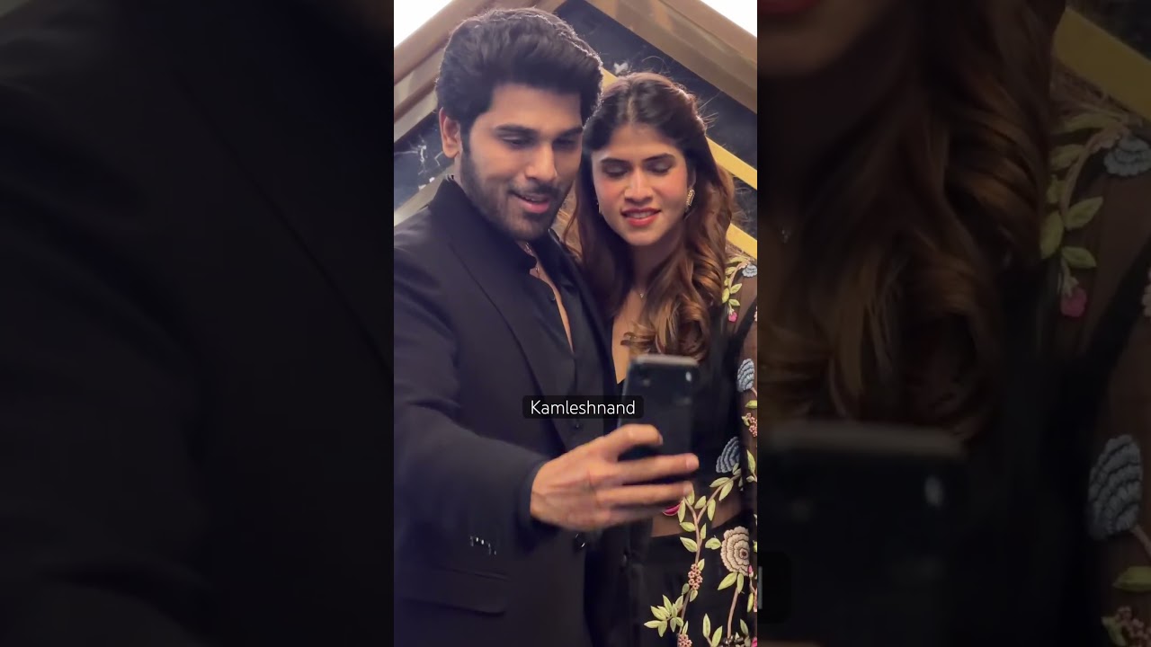 Allu sirish with wife at Allu cinemas opening in hyd