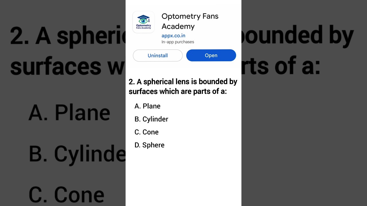 Optometry Government exam preparation course
