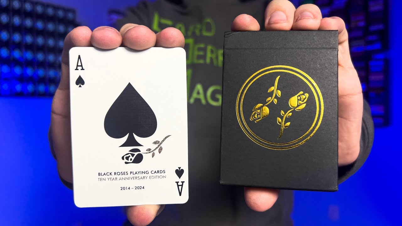 10 Year Anniversary Gold Foil Edition Black Roses Playing Cards Deck Review!