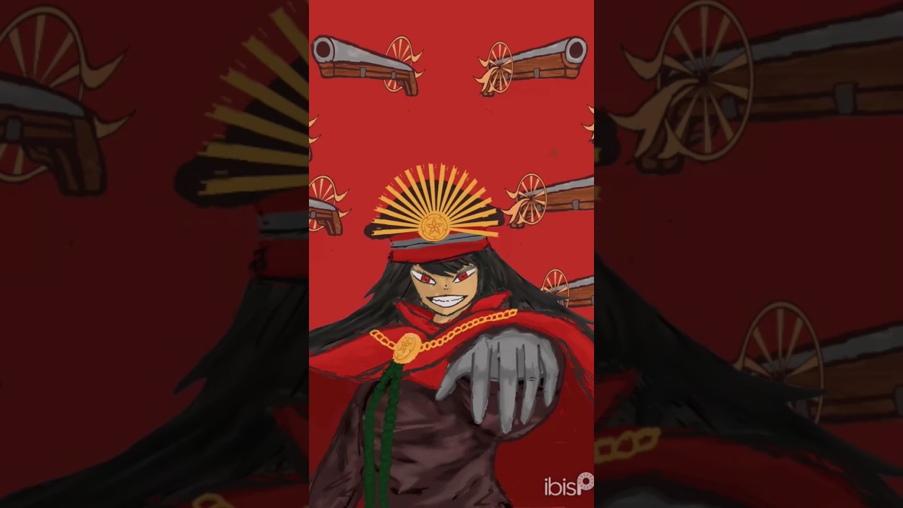 Archer Oda nobunaga Fate red typeline || Ibispaint timelapse ||