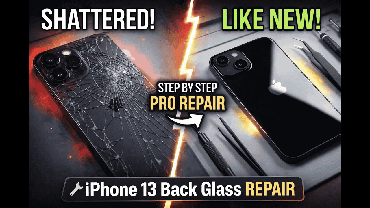 Apple iPhone 13 Back Glass Replacement #iphonerepair #mobilerepair #viranitelecom