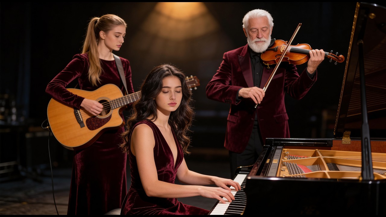 Beneath the Fading Light — Emotional Piano, Violin & Guitar for Deep Sleep & Stress Relief