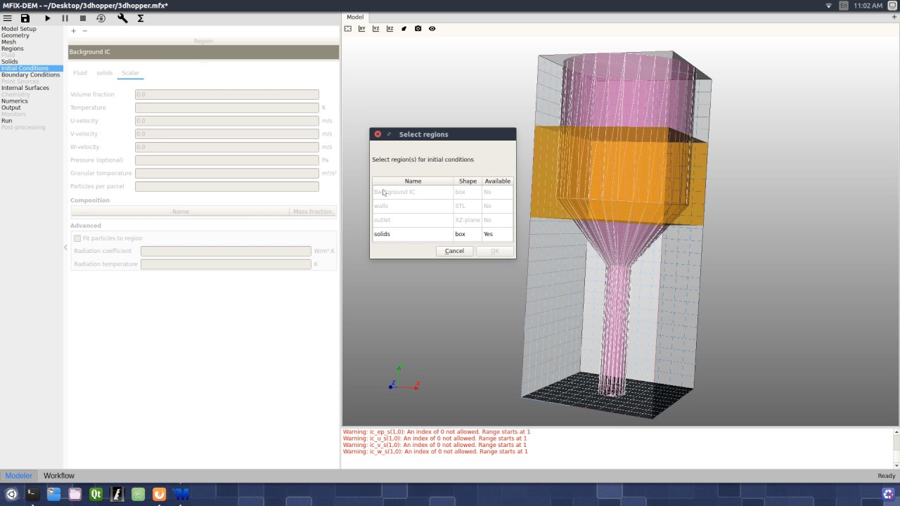 MFiX Hopper Tutorial