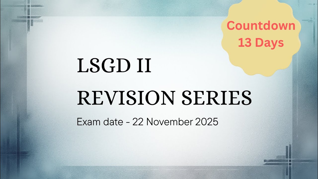 LSGD Grade 2 Overseer exam revision #civil  #lsgd  #overseer #exam #question