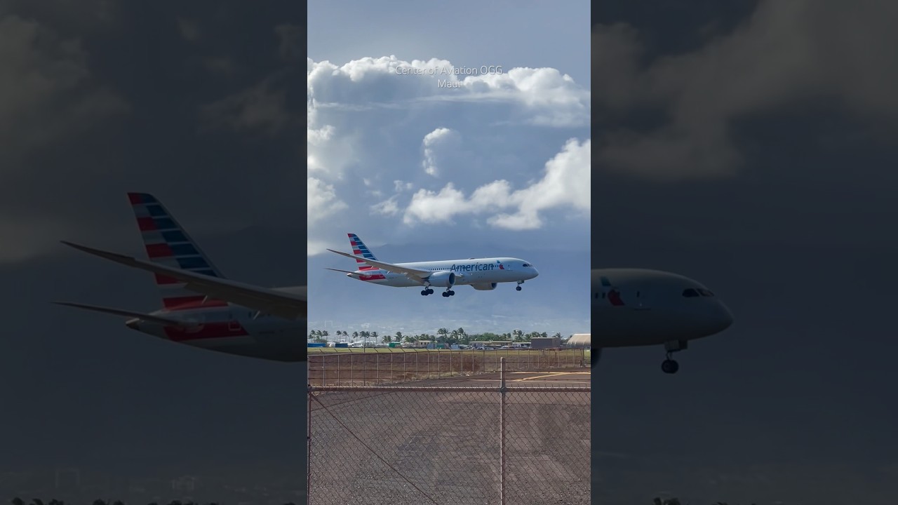 Maui Hawaii - Boeing 787 Landing - Plane Spotting
