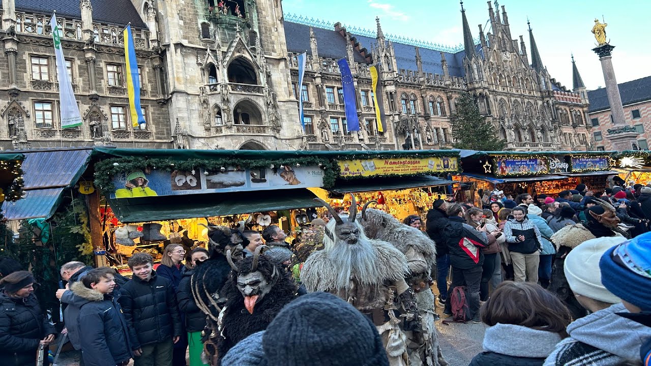 Der Krampuslauf über den Münchner Christkindlmarkt 2023