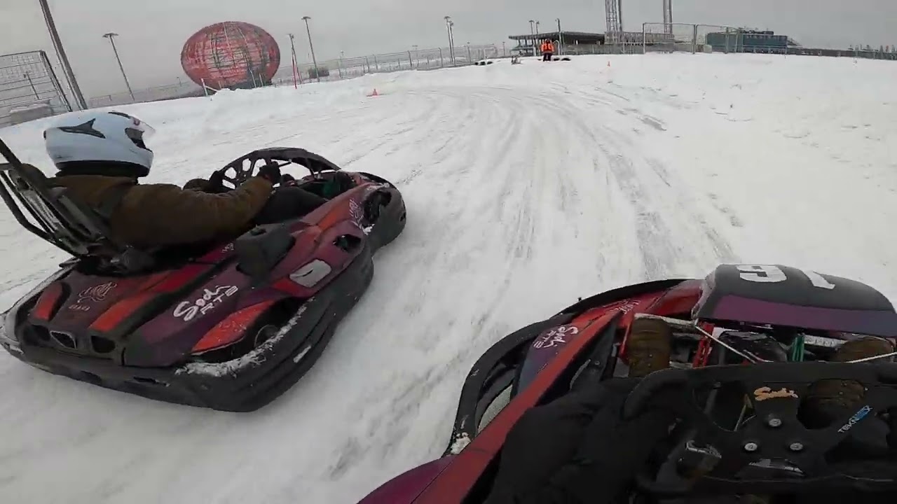 Зимний картинг на шипах. Игора драйв sodi rt8 13л.с. Еду 2й раз на шипах в своей жизни!
