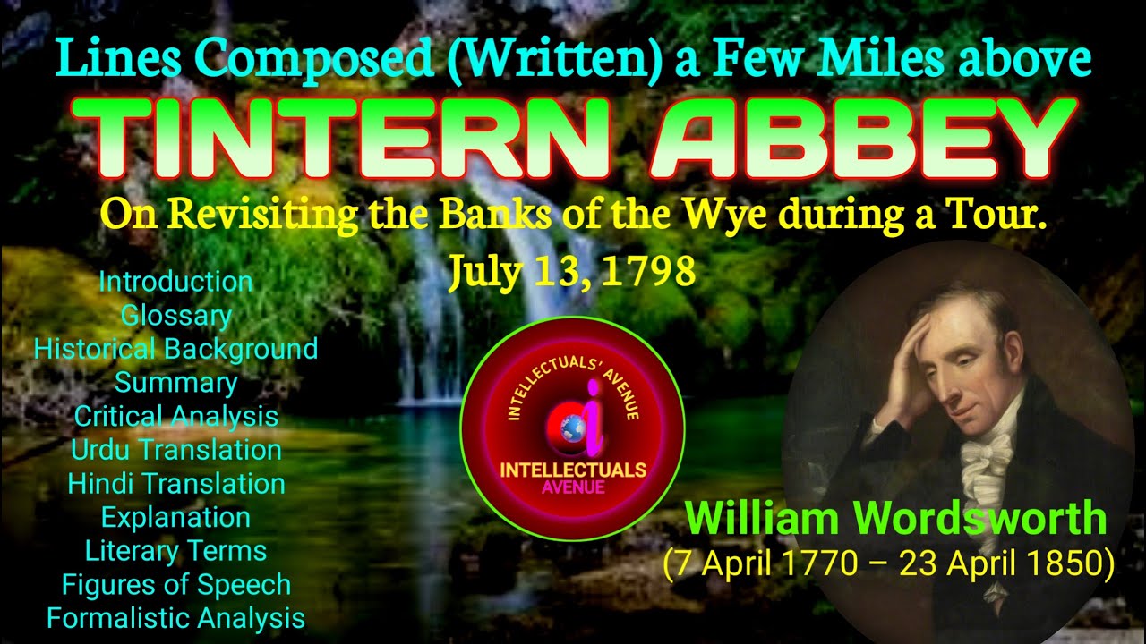 Lines Composed a Few Miles above Tintern Abbey by William Wordsworth Translation Hindi Urdu