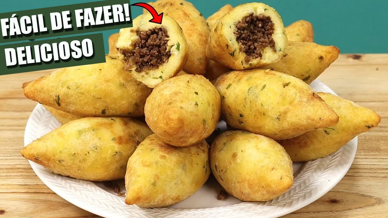 Bolinho de Aipim/Mandioca com Carne Moída! Passo a Passo COMPLETO + DICAS!