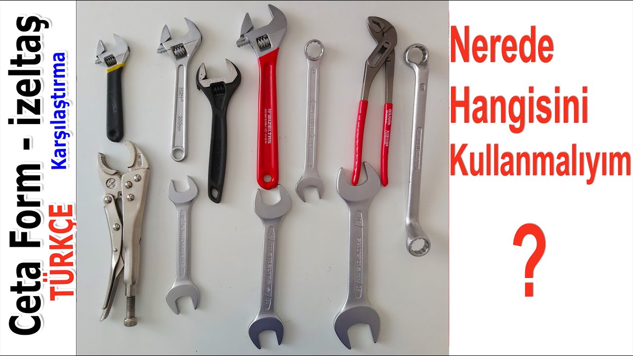 Kurbağacık Anahtarı | ingiliz anahtarı - Çatal Ağız - Kombine Anahtarı Karşılaştırma #Alet #Tool