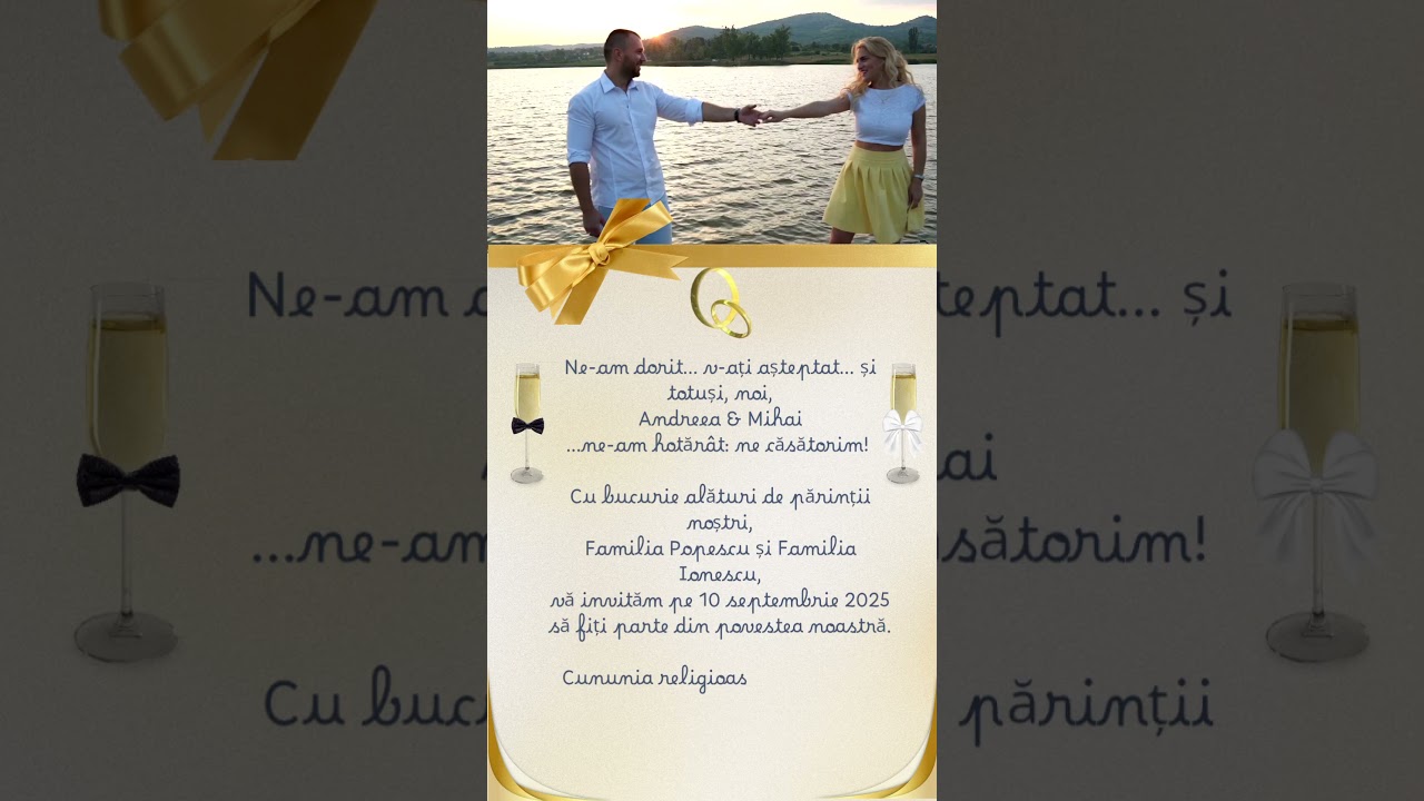 #WeddingVideoInvitation#InvitatieNuntaVideo#DigitalWeddingInvite#InvitatiiDigitale#SaveTheDateVideo