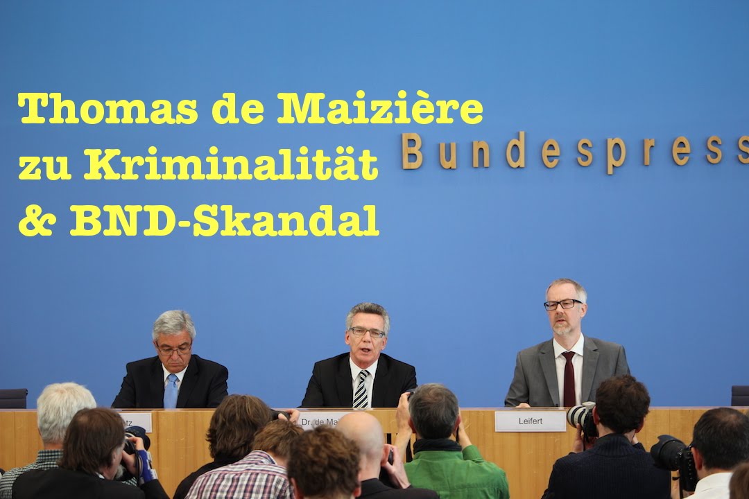 Naive Fragen an Thomas de Maizière zu Kriminalität & BND-Skandal