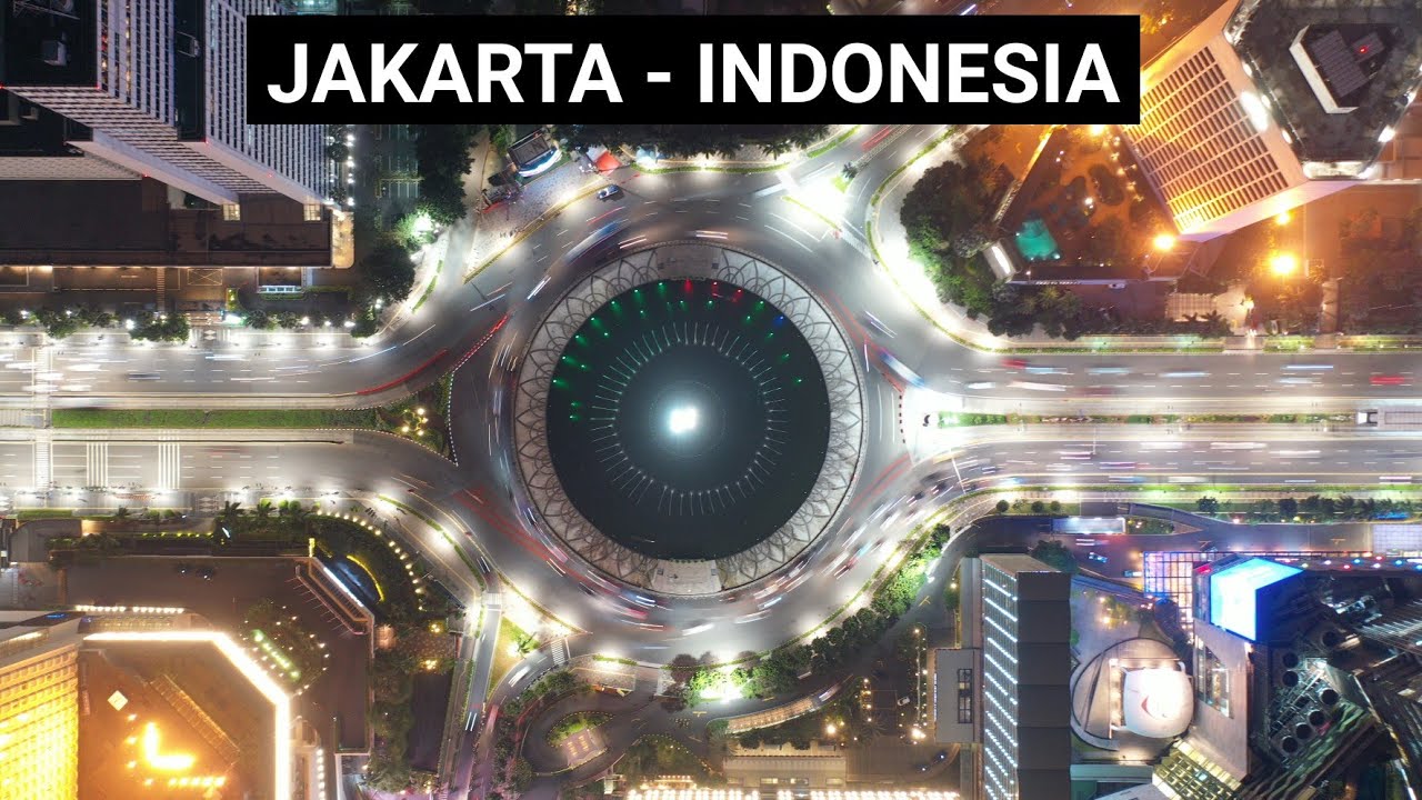 Jakarta City 2020, Night Drone Footage Capital City Of Indonesia