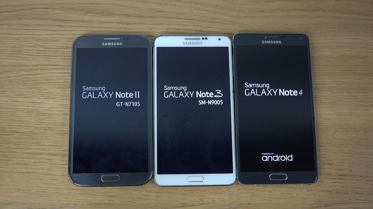 Samsung Galaxy Note 4 против Samsung Galaxy Note 3 против Samsung Galaxy Note 2 — что быстрее? (4K)