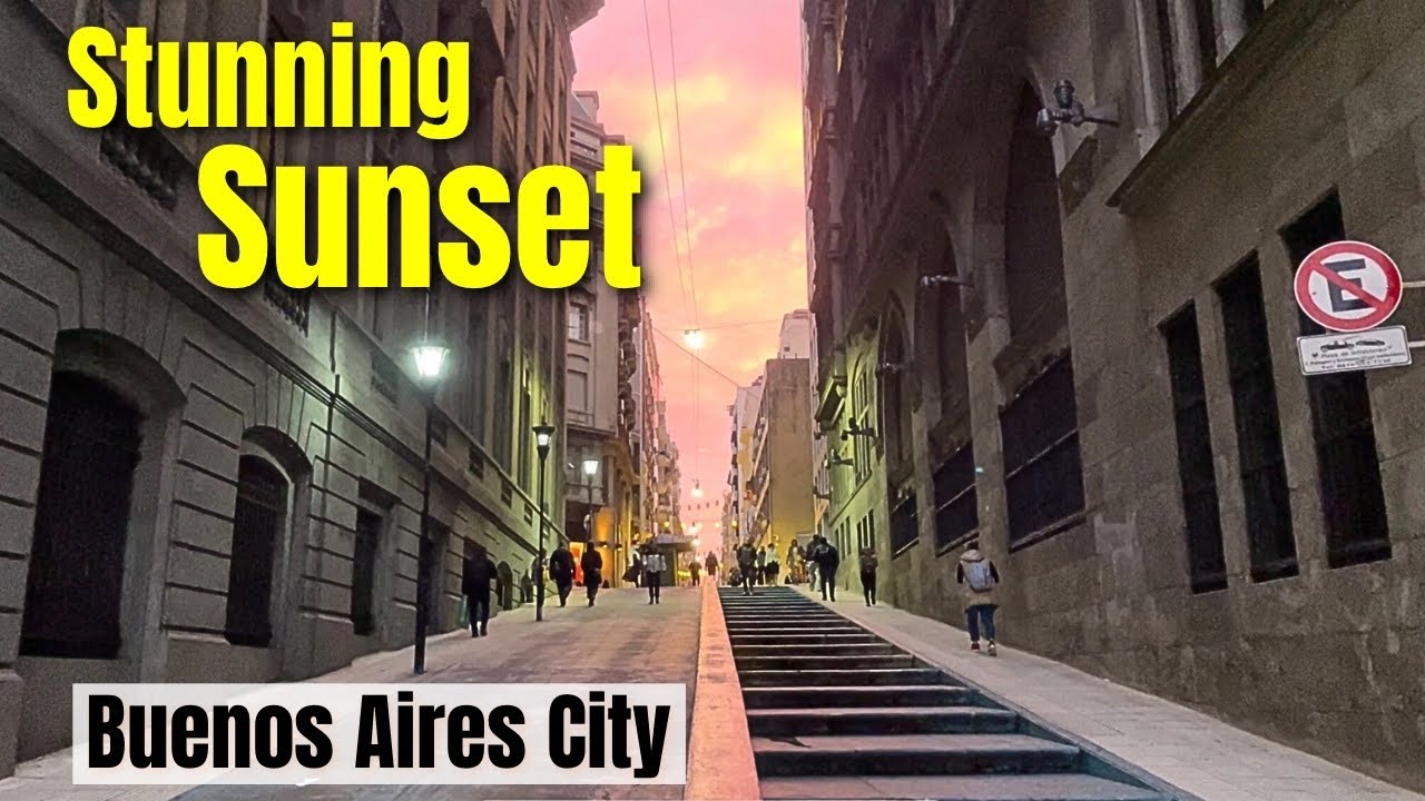 Unreal Sunset in Buenos Aires 🇦🇷🌆 | European-Style Streets Walking Tour