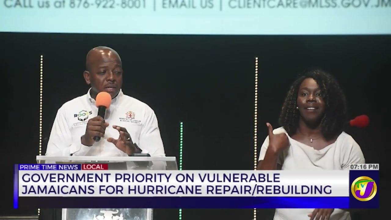 Government Priority on Vulnerable Jamaicans for Hurricane Repair/Rebuilding | TVJ News