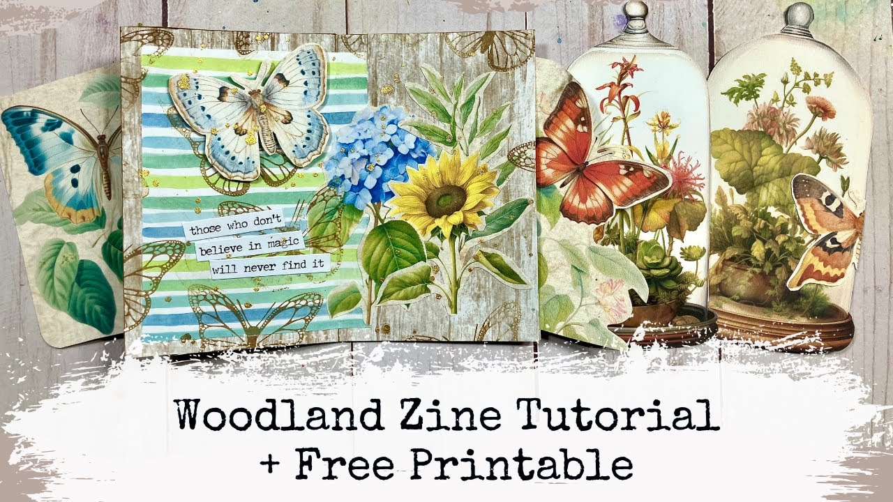 Make a Mini Zine with Me! | Free Woodland Printable for Art Journaling