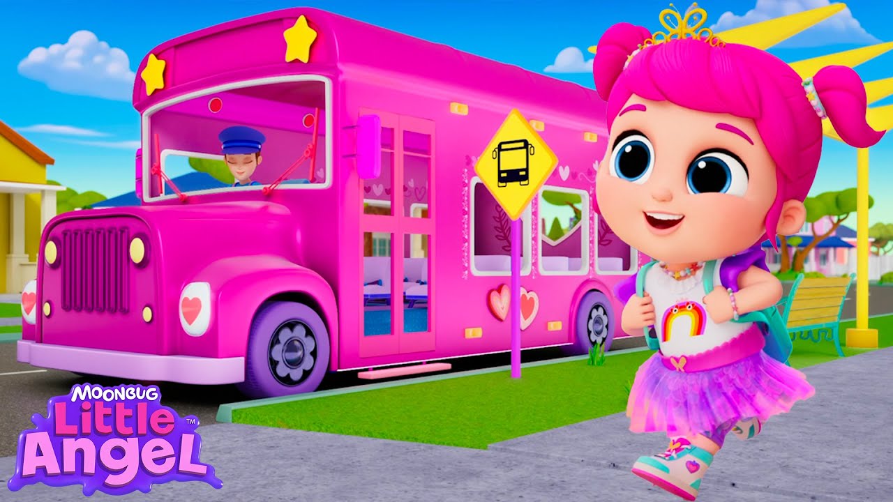 Pink School Bus Song! 🩷🚌 Best of Jill Songs! | Little Angel Kids Songs & Nursery Rhymes