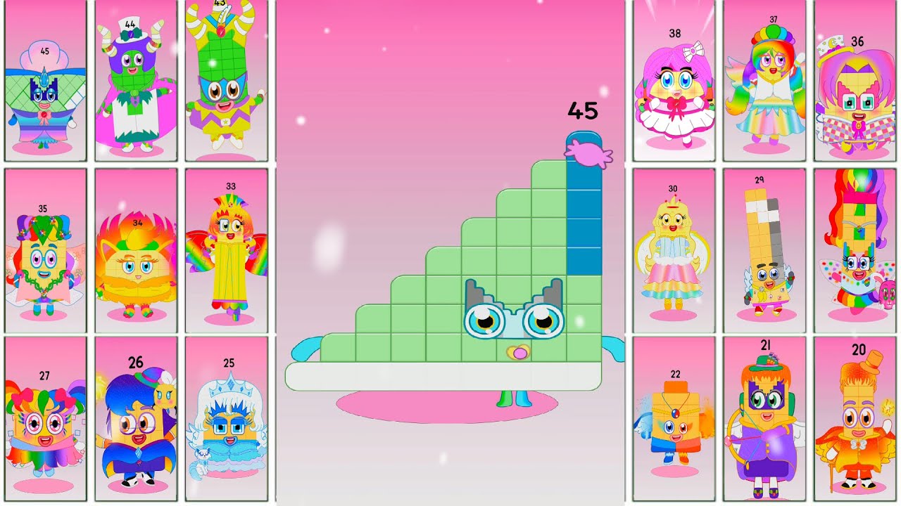 Sprunki OC Numberblocks (20~45)– Full Evolution Showcase