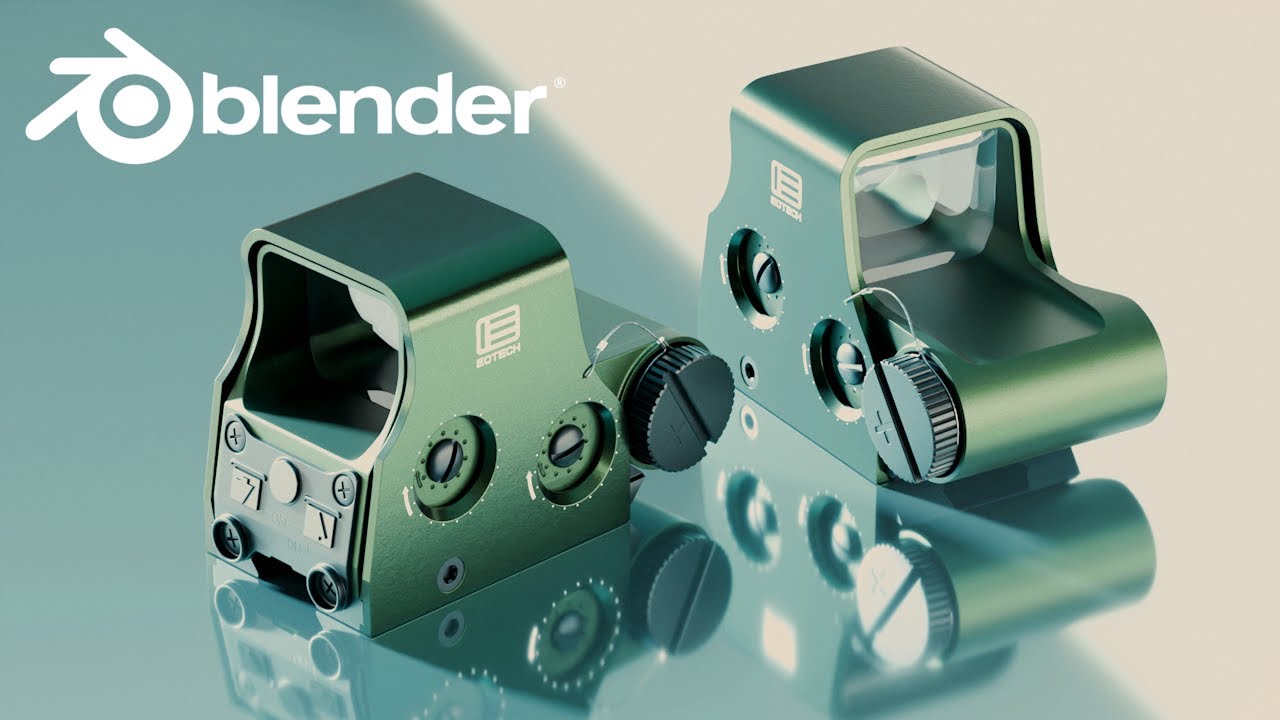 Моделирование голографического прицела в Blender — Учебное пособие по моделированию твёрдых повер...