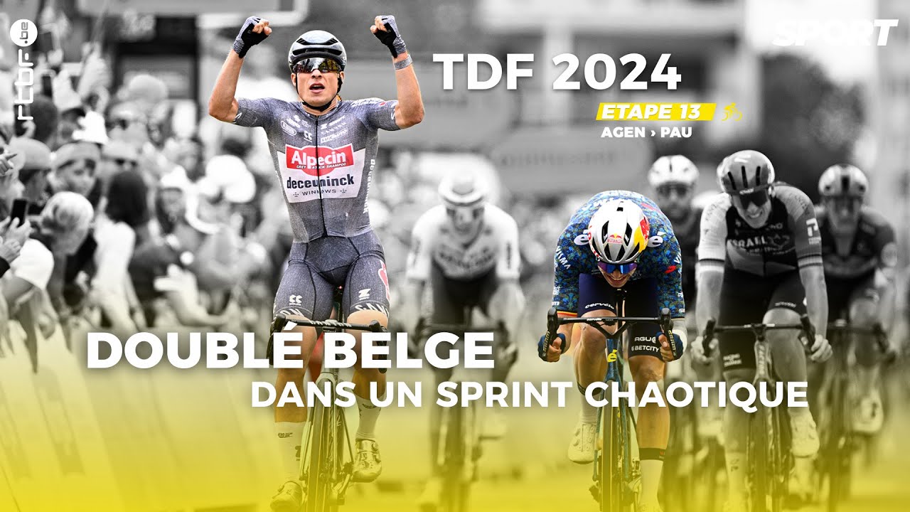 Doublé Belge dans un sprint chaotique sur la 13ème étape du Tour de France : Résumé