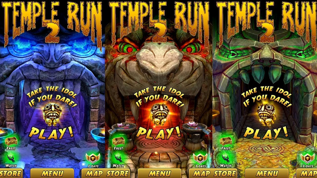 Temple Run 2 Frozen Shadows VS Fall Jungle VS Sky Summit Android iPad iOS Gameplay HD