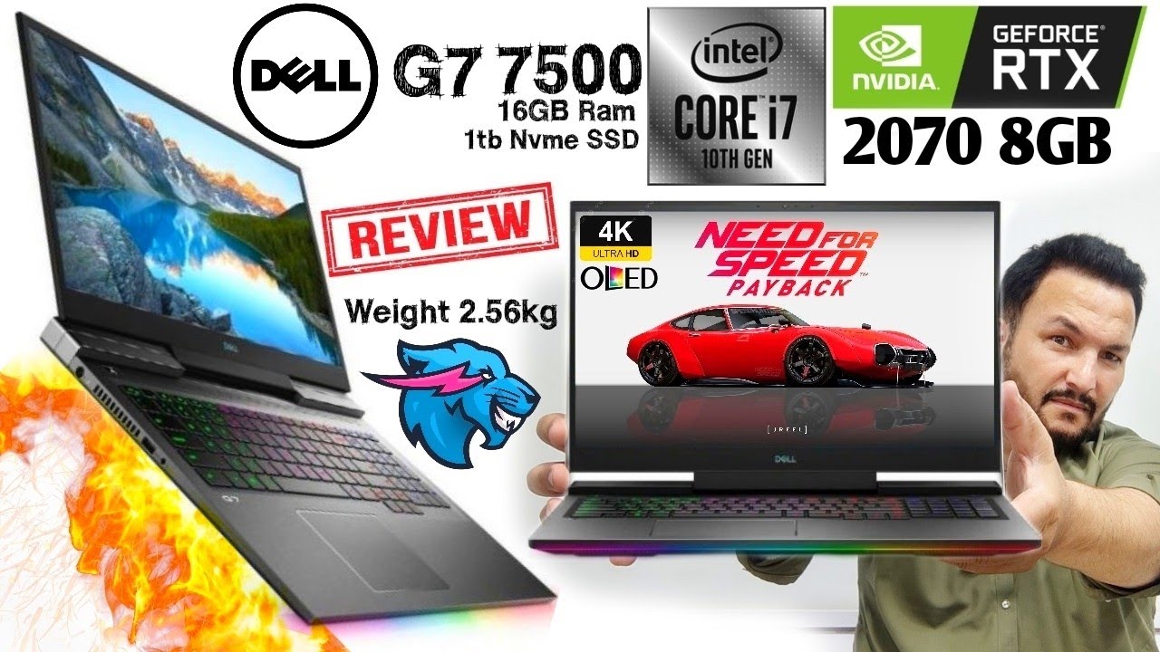 Dell G Series G7 7500 4K Gaming Notebook i7-10750H RTX 2070