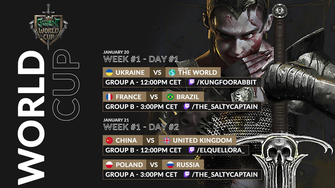 Gwent World Cup 2024 | ЧМ по гвинту | Week 1 Ukraine vs World | France vs Brazil