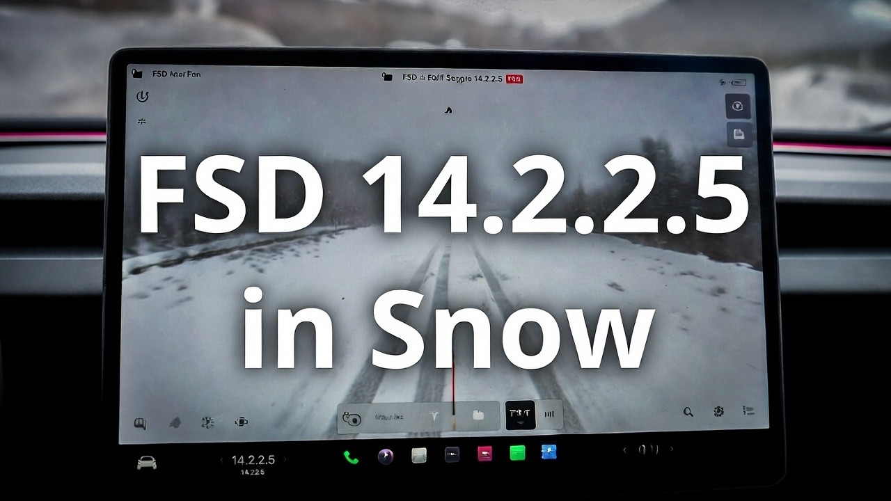 FSD 14.2.2.5 в снегу, пора без присмотра