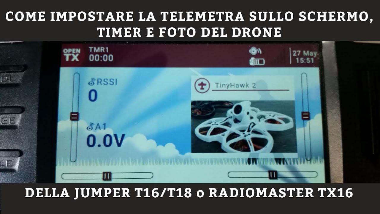 Tutorial Come Impostare Telemetria su Schermo Jumper T16  / T18 / Radiomaster TX16