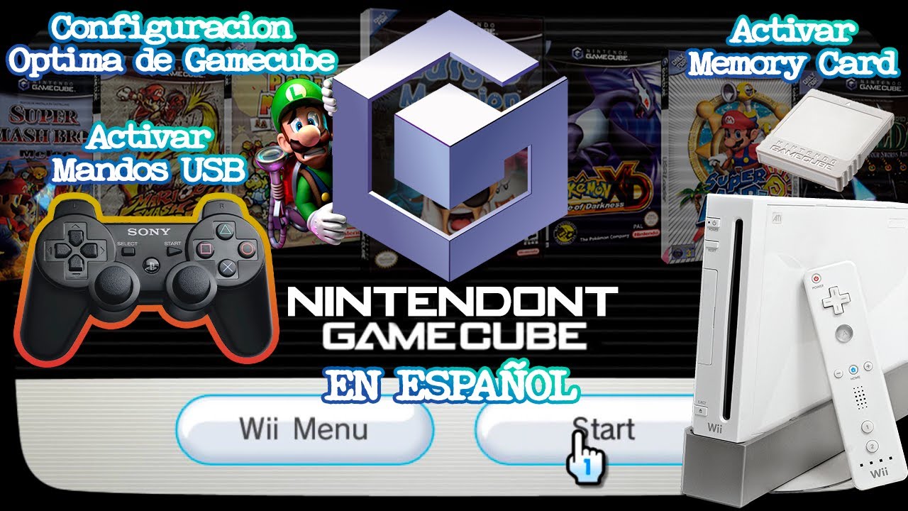 JUEGOS de GAMECUBE en Nintendo Wii con mandos USB