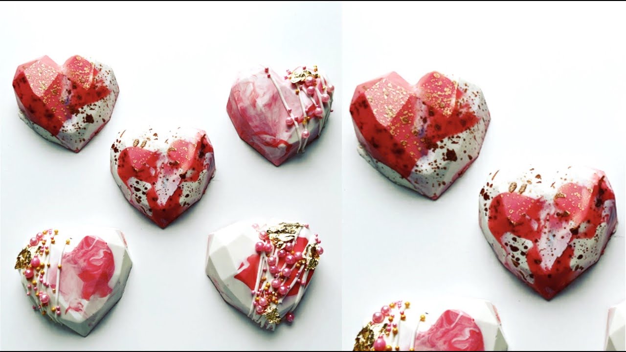 How to make geometric cake hearts | Cake decorating tutorials | Sugarella Sweets