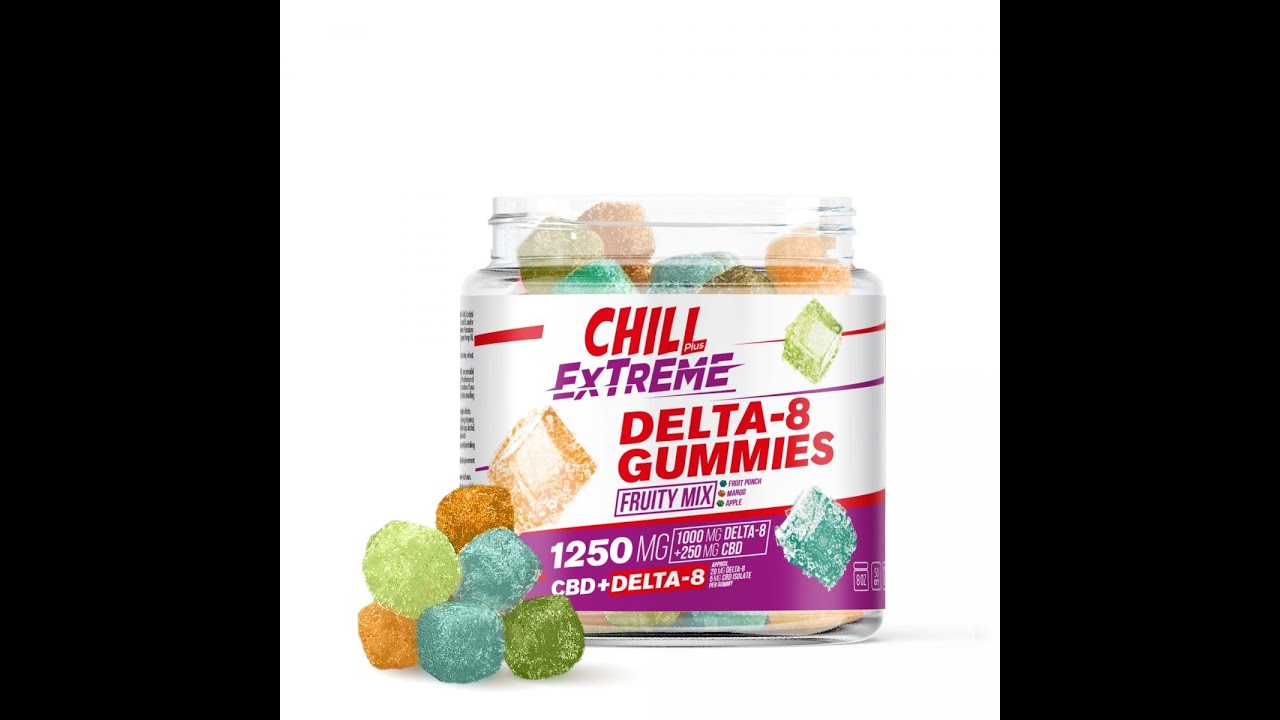 BUY Chill Plus CBD & Delta 8 Extreme Fruity Mix Gummies   1250X