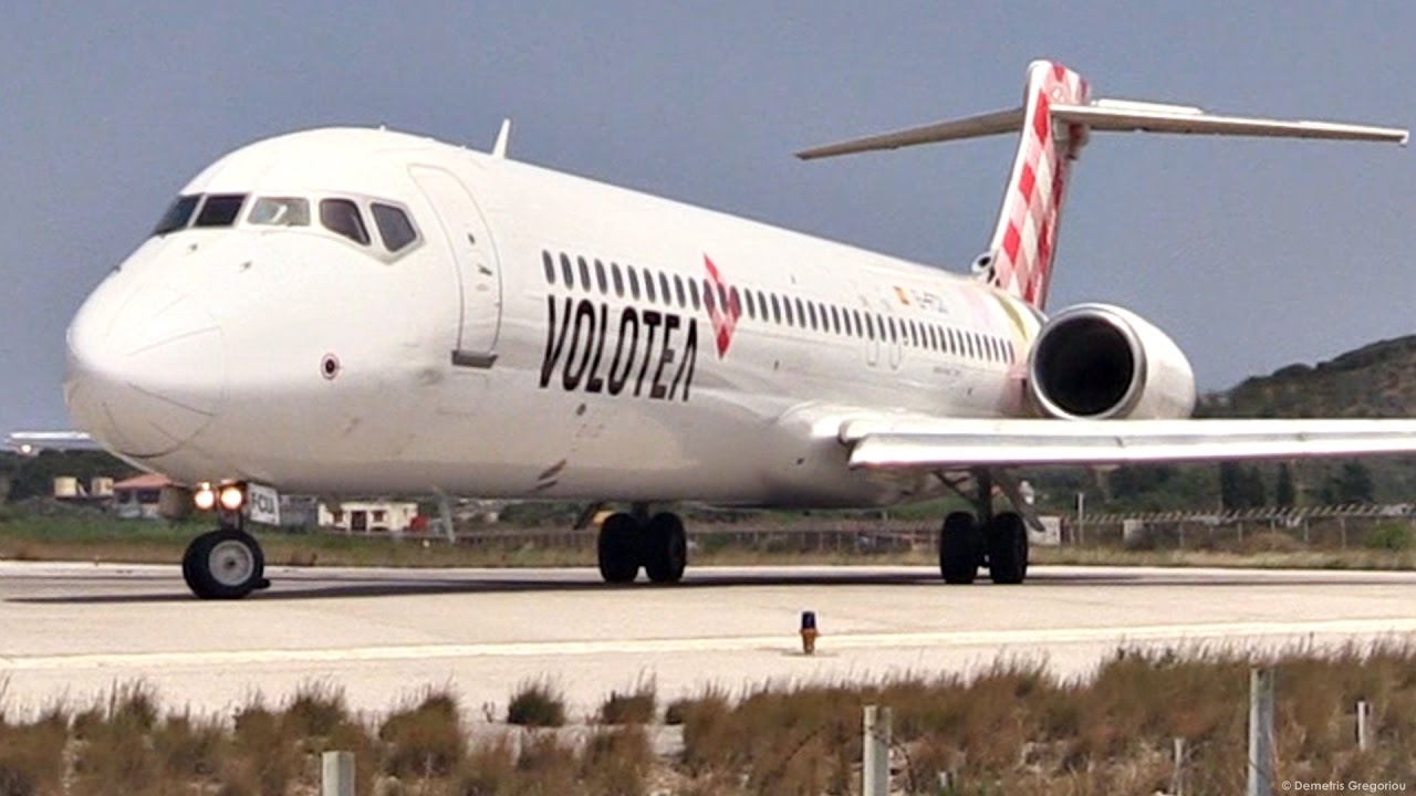 VOLOTEA Boeing 717 | Takeoff from Skiathos Airport | JETBLAST | JSI Plane Spotting