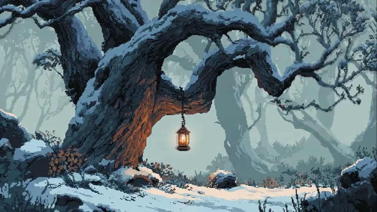 Deep Sleep Classical Music | Winter Lantern Forest Ambience - Serene Relaxation