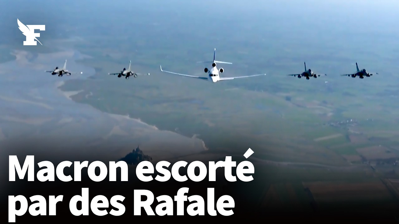 Dissuasion nucléaire : Emmanuel Macron escorté par des Rafale