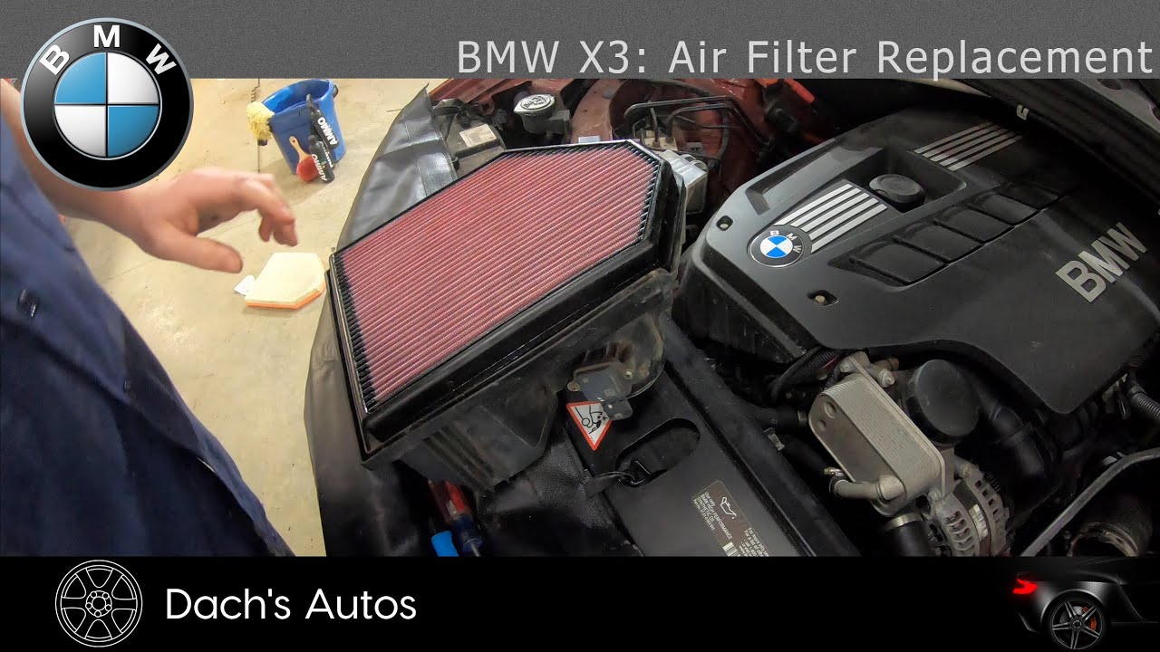 BMW X3 (F25) 2012 года: замена воздушного фильтра