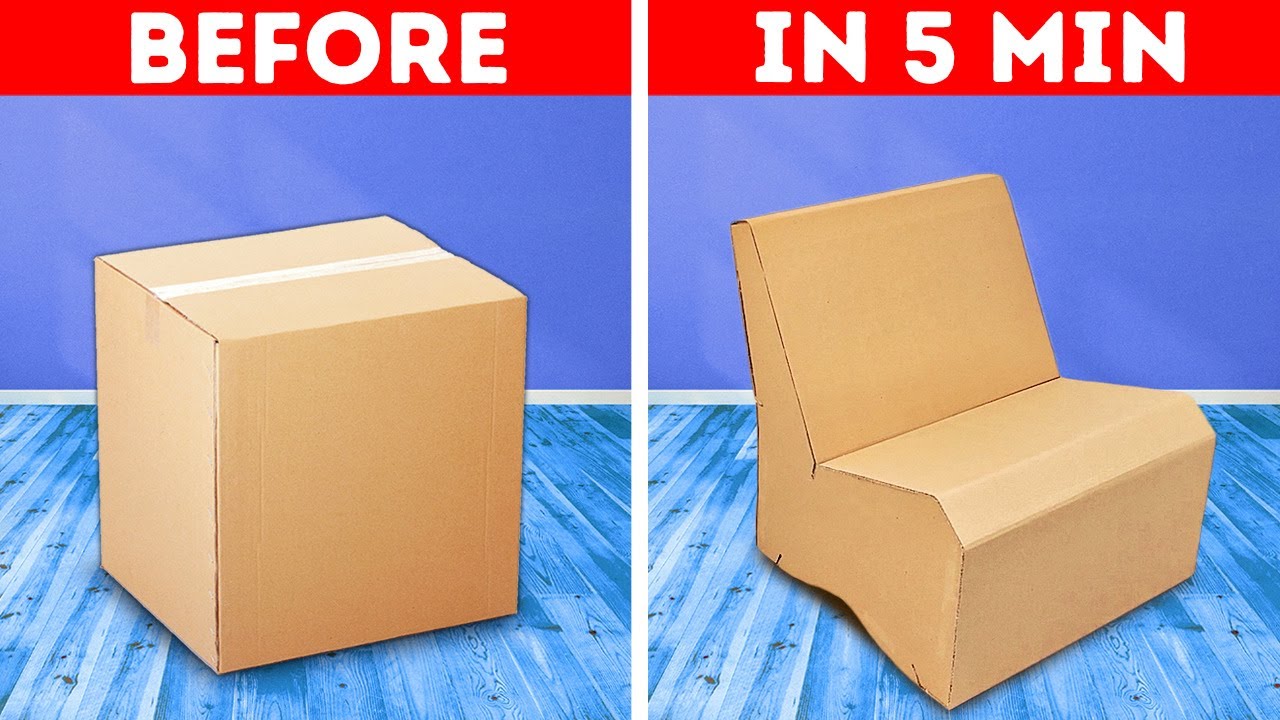 Cheap Cardboard DIY Furniture And Home Decor Crafts